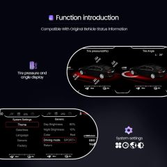 12.3 Inch Car Digital Dashboard Instrument Cluster for BMW X5 E70 2007-2013 Digital Speedometer Replacement with HUD Screen 1080P (for X5 E70）