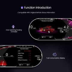 12.3 Inch Car Digital Dashboard Instrument Cluster for BMW X5 E70 2007-2013 Digital Speedometer Replacement with HUD Screen 1080P (for X5 E70）