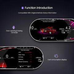 12.3 Inch Car Digital Dashboard Instrument Cluster for BMW X6 E71 E72 2007-2013 LCD Instrument Dashboard Speedometer Screen 1080P (for X6 E71 E72）