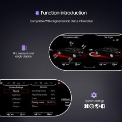 12.3 Inch Car Digital Dashboard Instrument Cluster for BMW X6 E71 E72 2007-2013 LCD Instrument Dashboard Speedometer Screen 1080P (for X6 E71 E72）