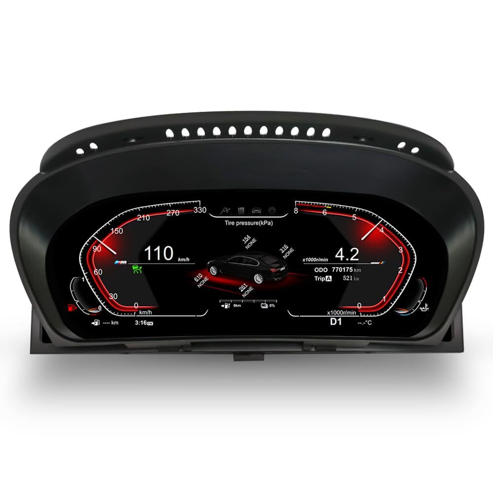 12.3 Inch Car Digital Dashboard Instrument Cluster for BMW X6 E71 E72 2007-2013 LCD Instrument Dashboard Speedometer Screen 1080P (for X6 E71 E72）