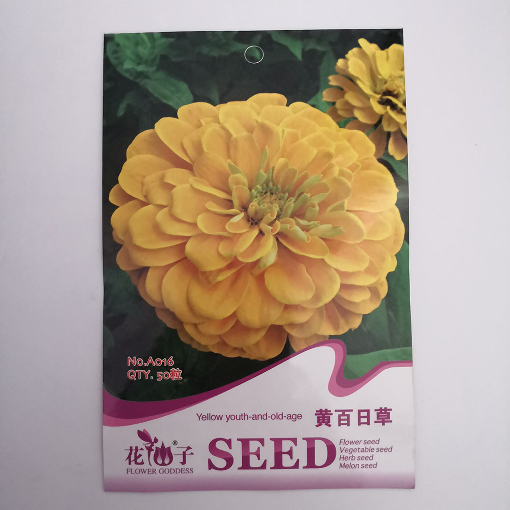 Yellow Zinnia seeds 50 seeds/bags