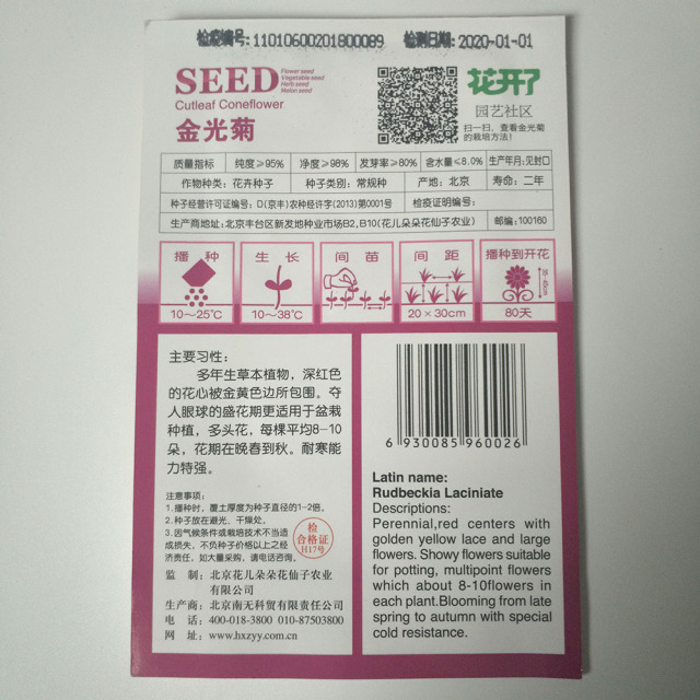 cutleaf coneflower seeds 100 seeds/bags