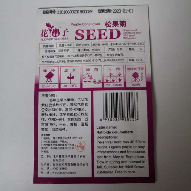 Echinacea seeds 50 seeds/bags