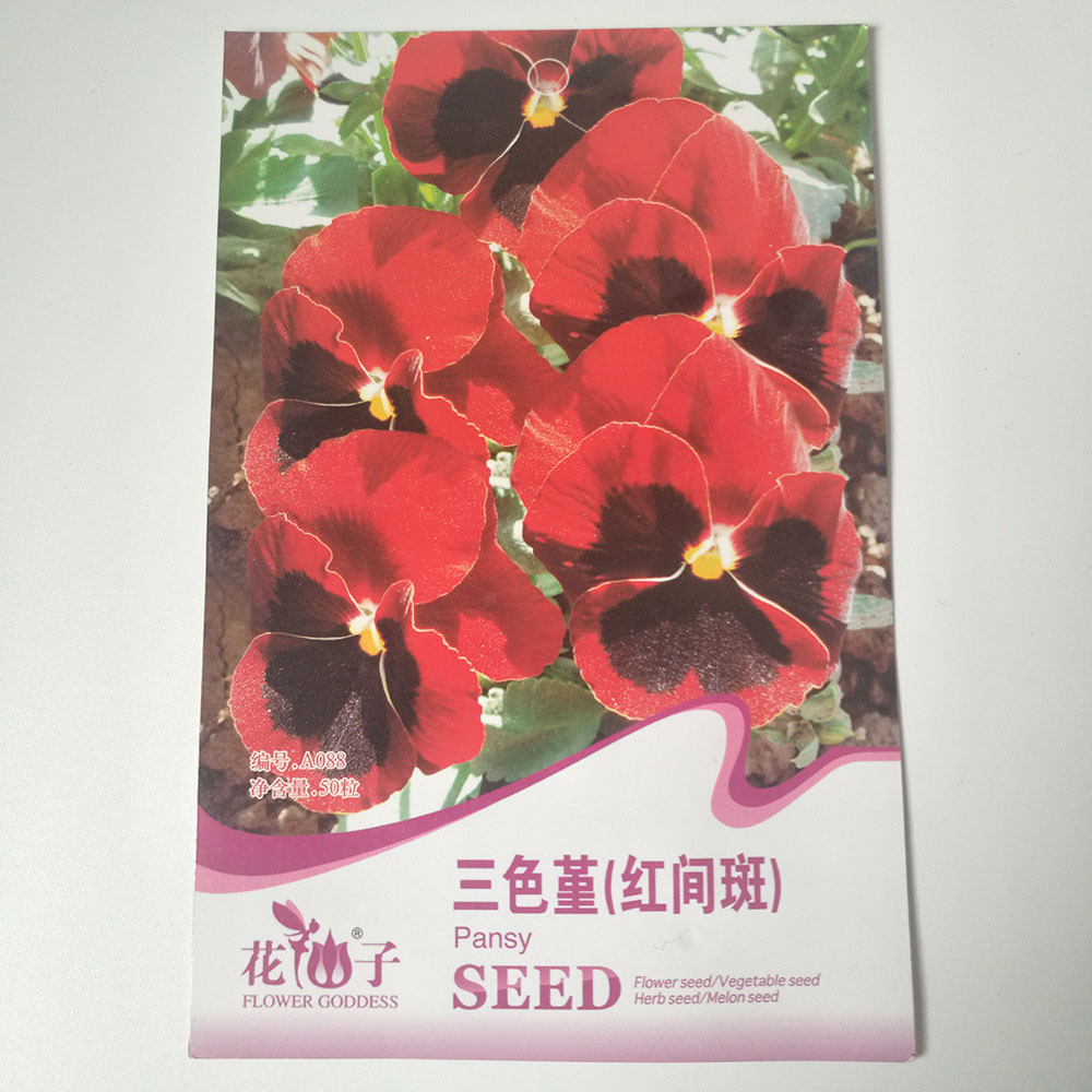 Red black viola tricolor seeds 50 seeds/bags