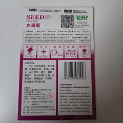 white china aster seeds 50 seeds/bags