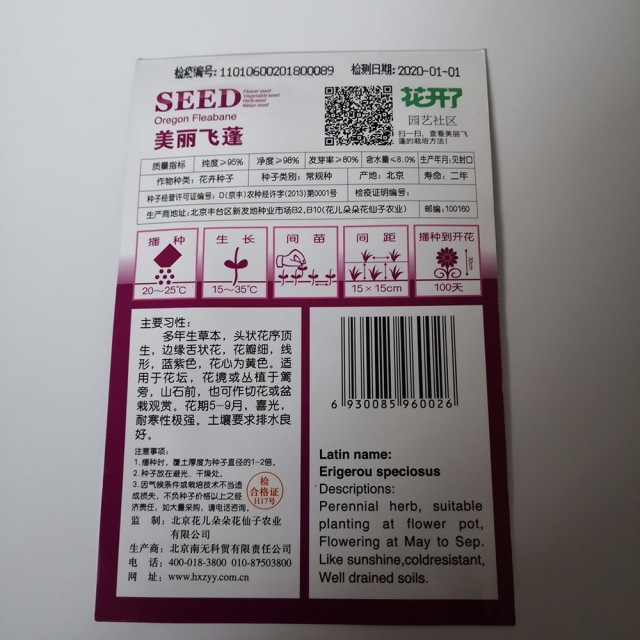 Fleabane seeds 30 seeds/bags