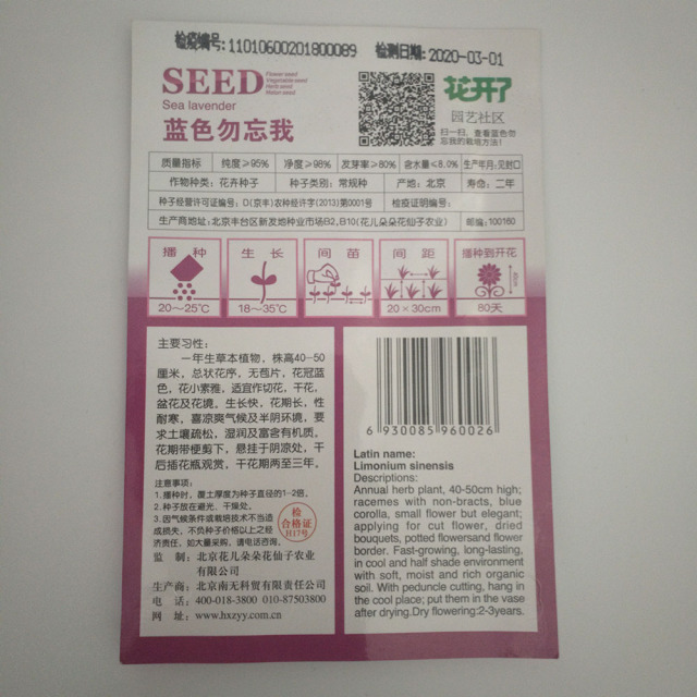 blue forgot-me-not seeds 30 seeds/bags