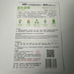 Purple sweet pepper seeds 8 seeds/bags