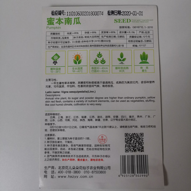 Pumpkin seeds 8 seeds/bags