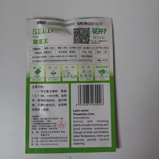 Bean seeds 20 seeds/bags