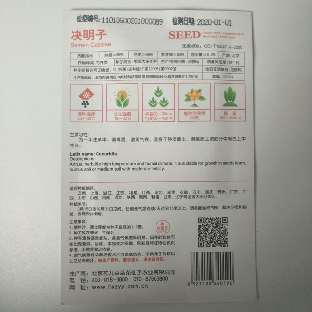 semen cassiae seeds 30 seeds/bags