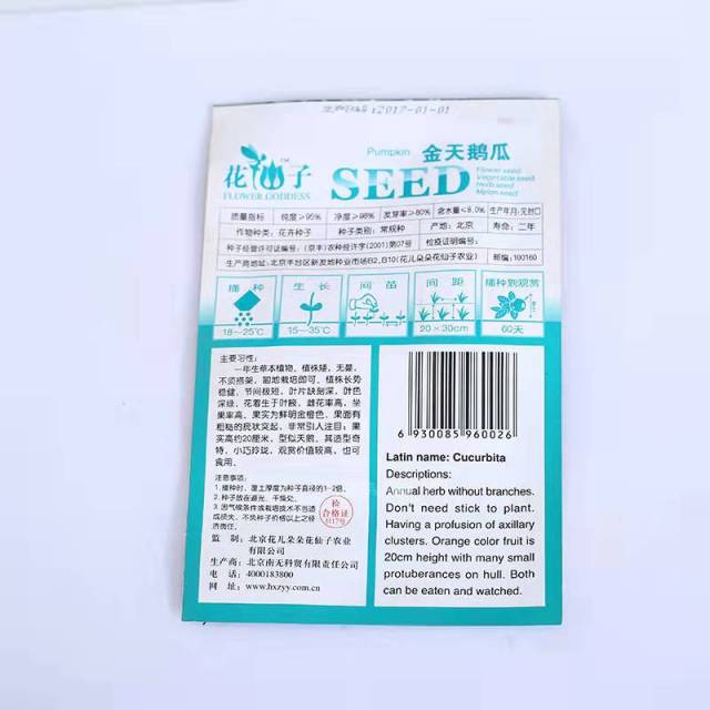 Swan pumpkin seeds 8 seeds/bags