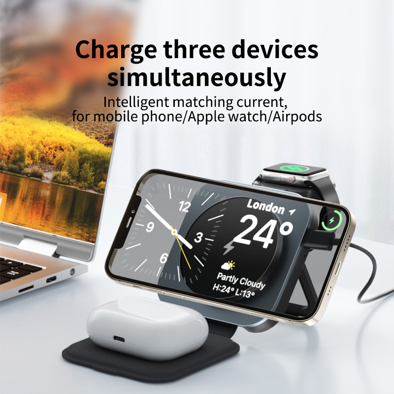 3 in 1 Foldable Magnetic Wireless Charger