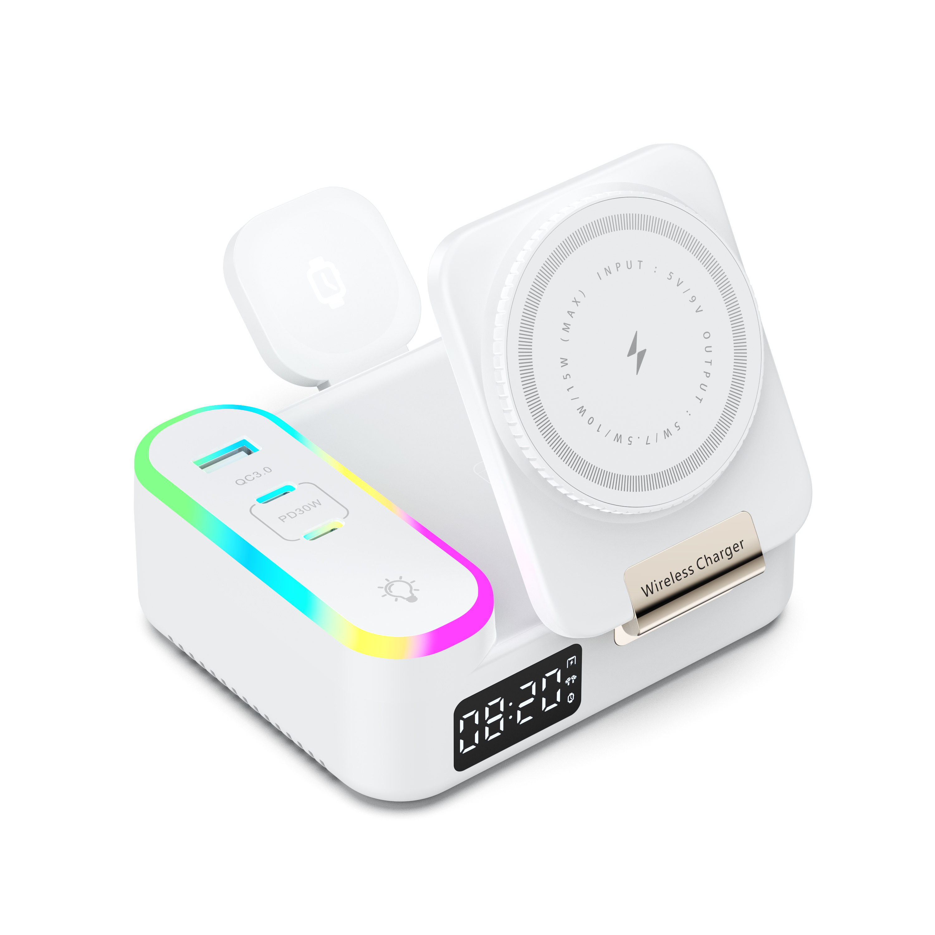 NEW Multi-Functional Magsafe Wireless Charger with Retractable Hidden Cable