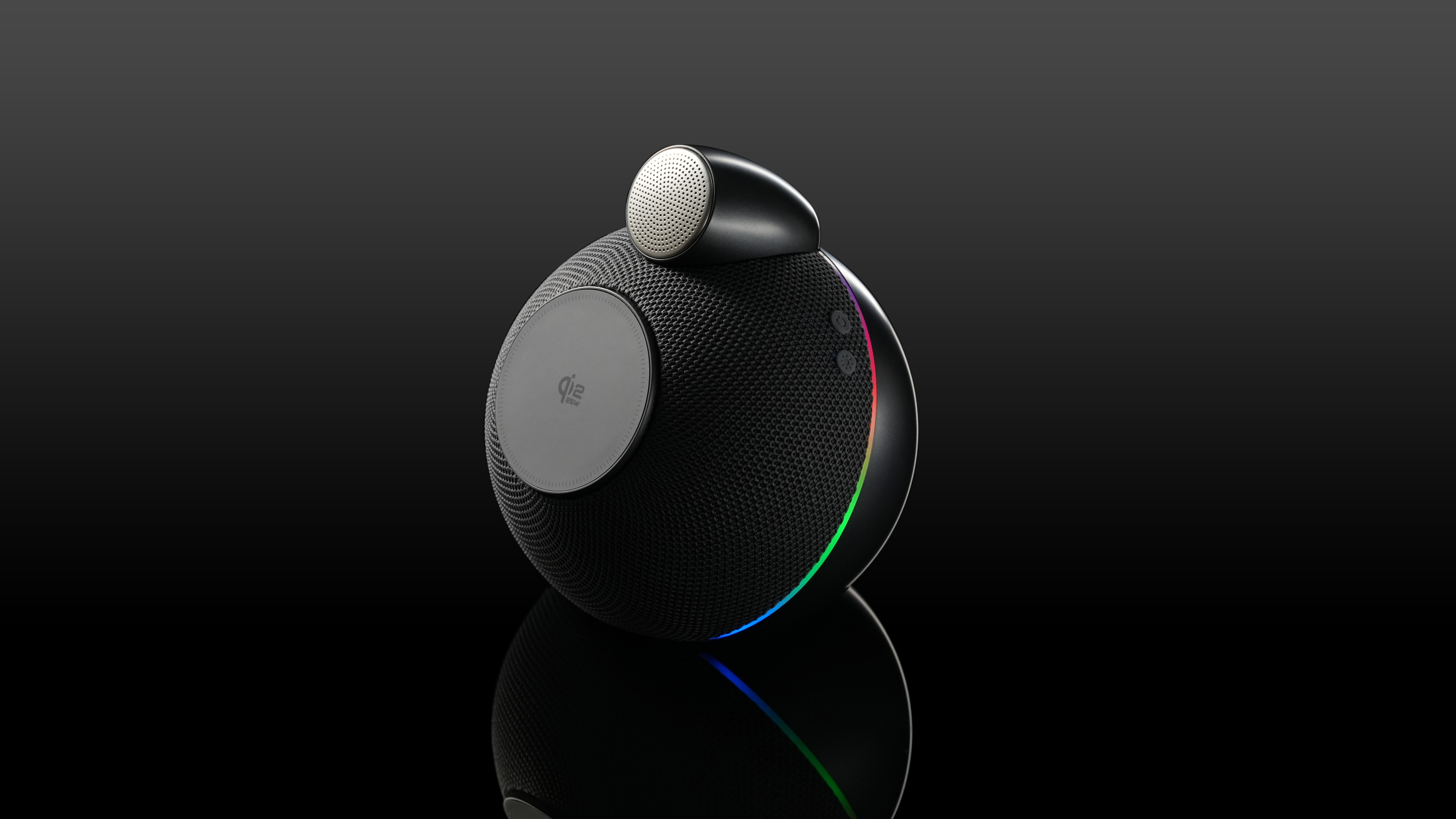 Qi 2.2 25W 3 in 1 wireless charger with bluetooth speaker