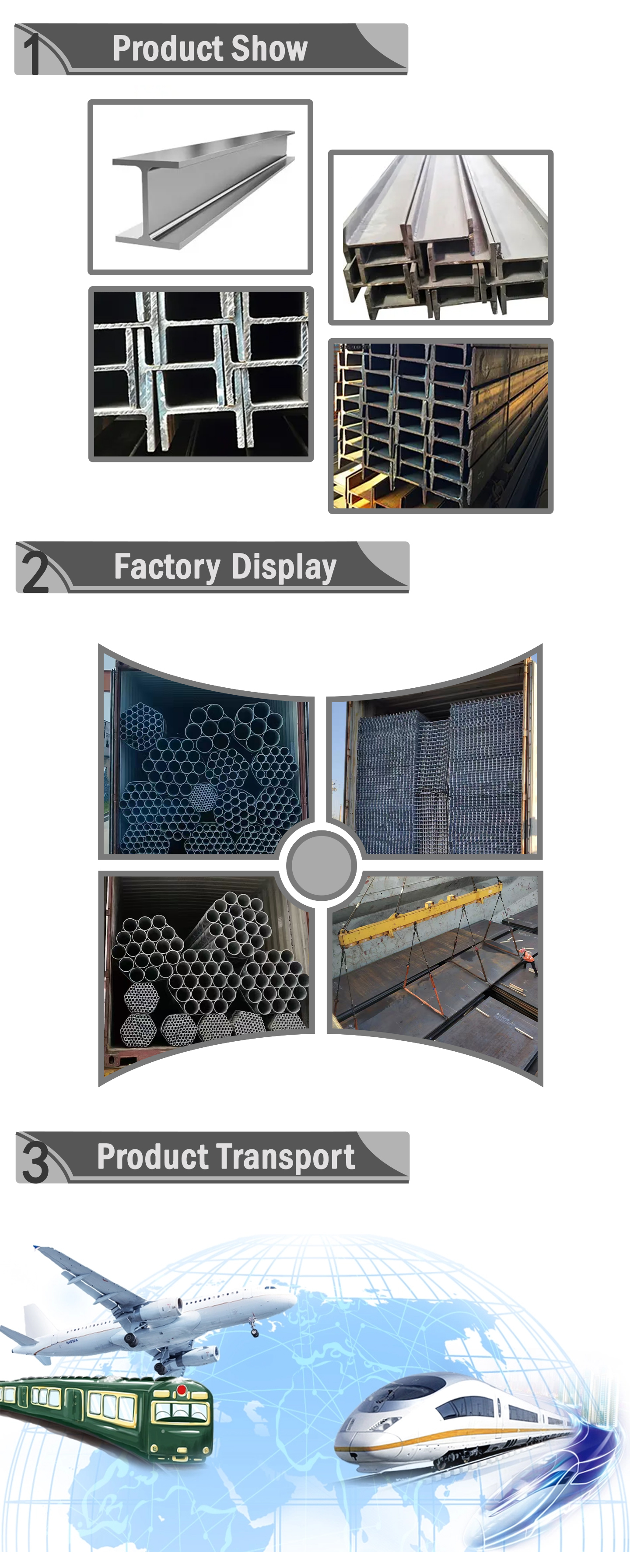 Stainless steel H-beam