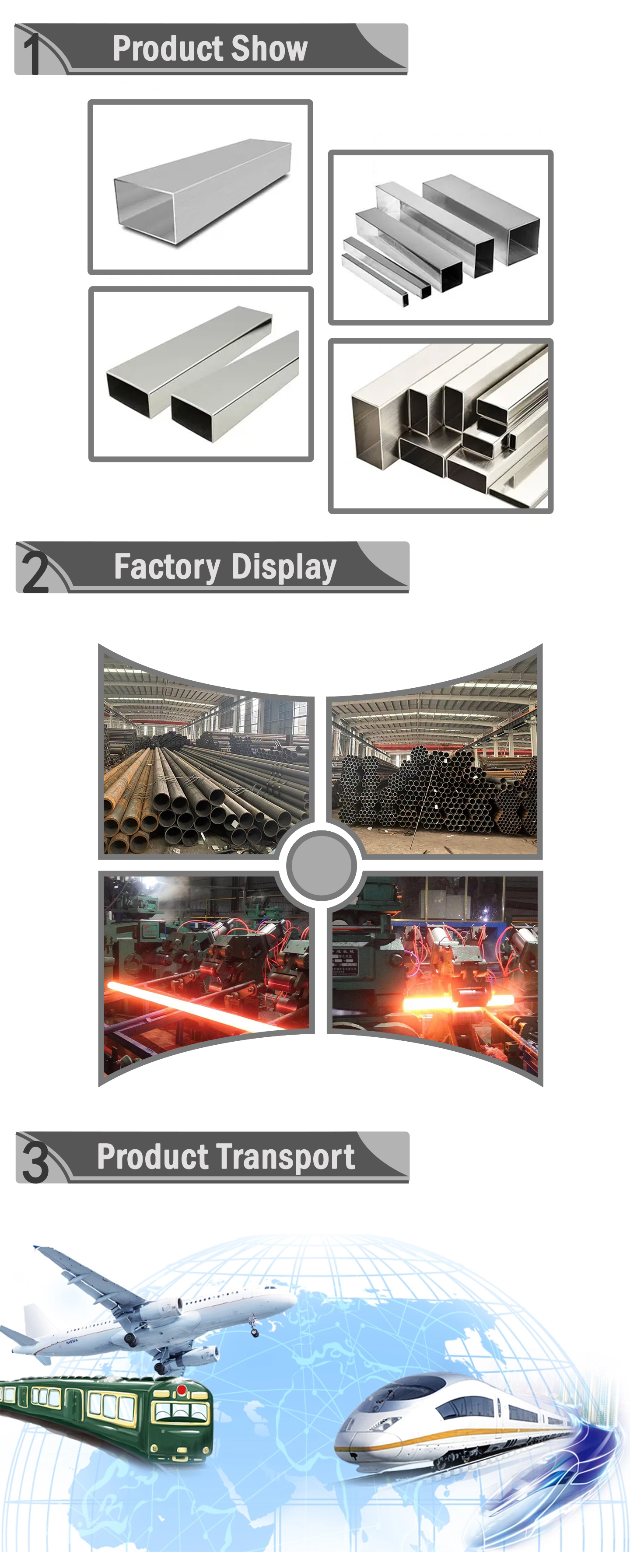 Stainless steel rectangular tube