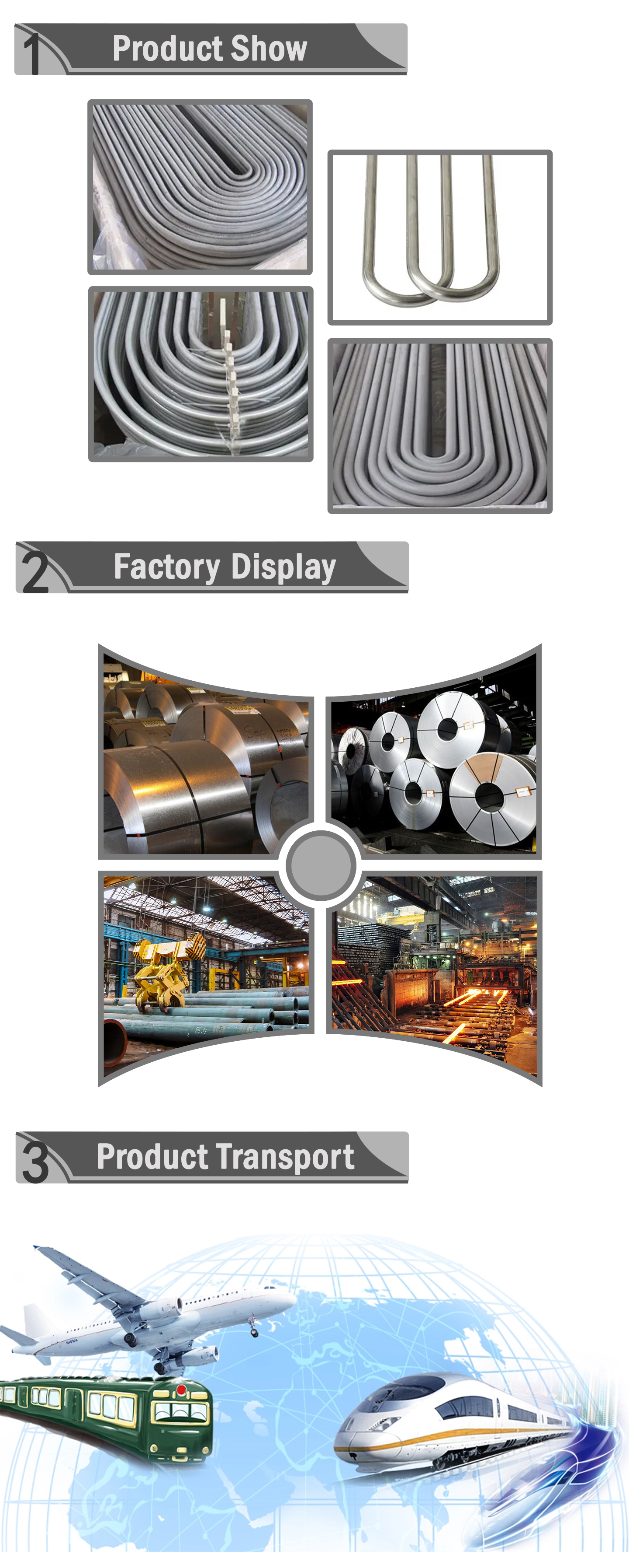 Stainless steel U-tube