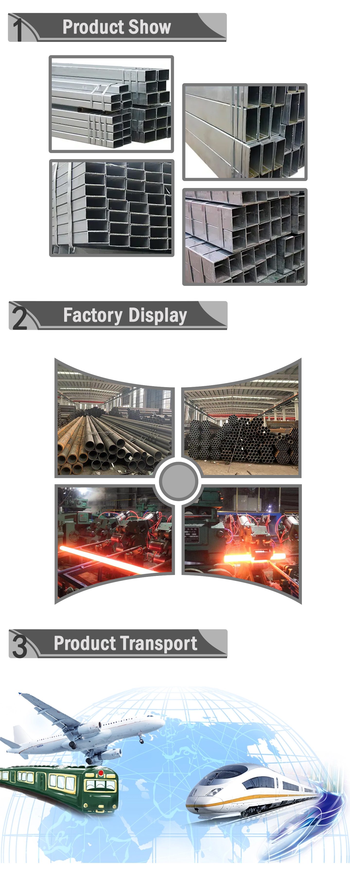 Galvanized rectangular steel tube