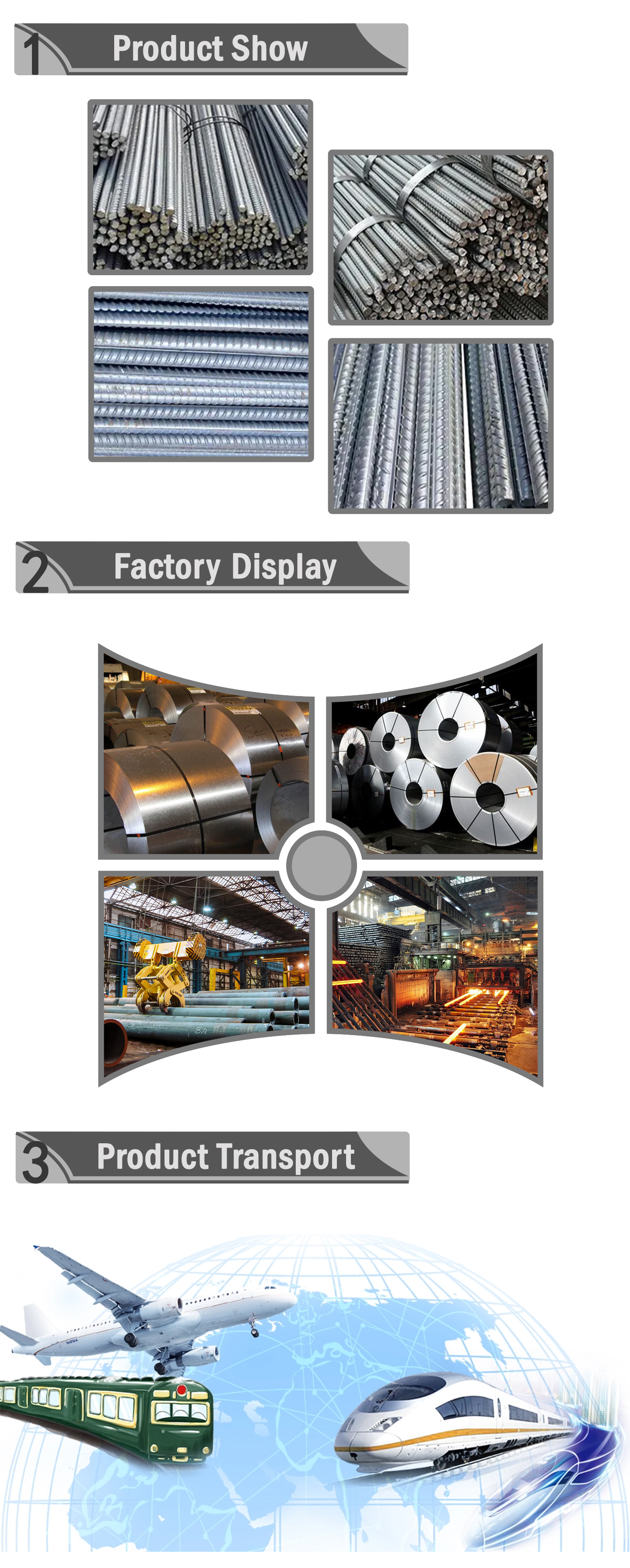 Galvanized steel rebar