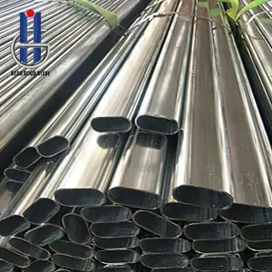 Galvanized oval steel tube
