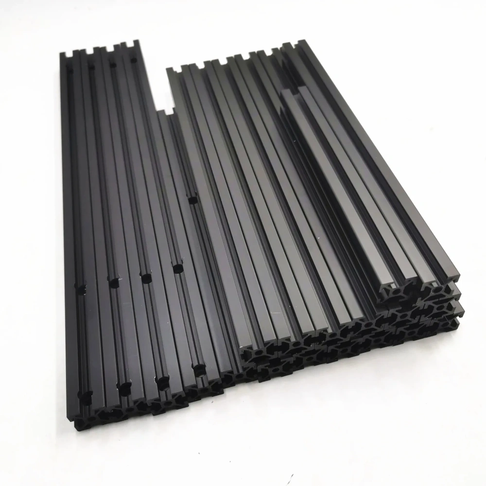1Set PreTapped Annex K3 Printer Black  Anodized  Extrusion Frame  Misumi  Size  Extrusion For DIY Gasherbrum (K3) Printer