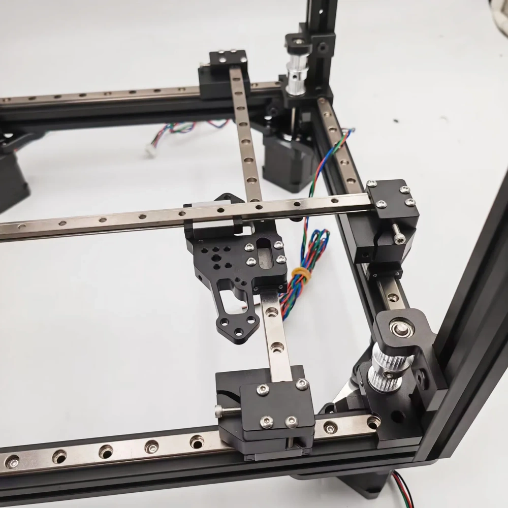 Funssor Annex K3 3D printer CNC Made Linear Rails  Mounts  Black Color  aluminum alloy  Square Nuts