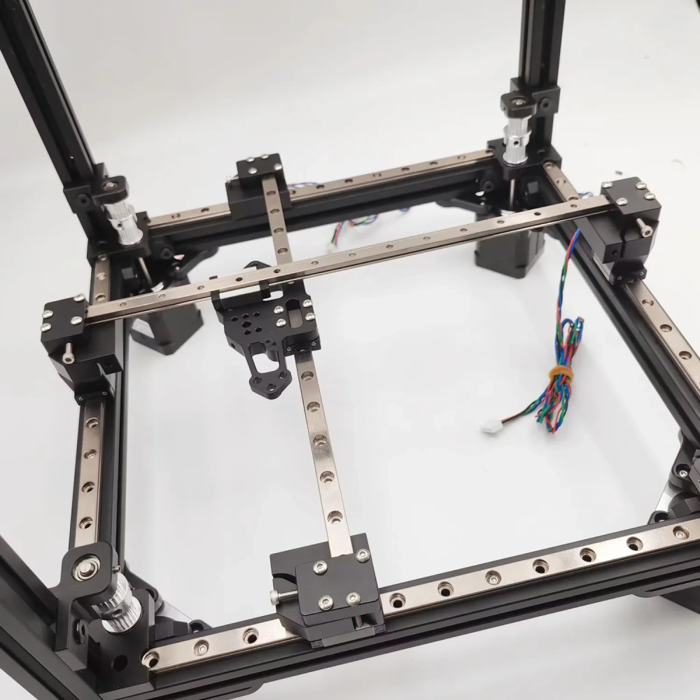 Funssor Annex K3 3D printer CNC Made Linear Rails  Mounts  Black Color  aluminum alloy  Square Nuts
