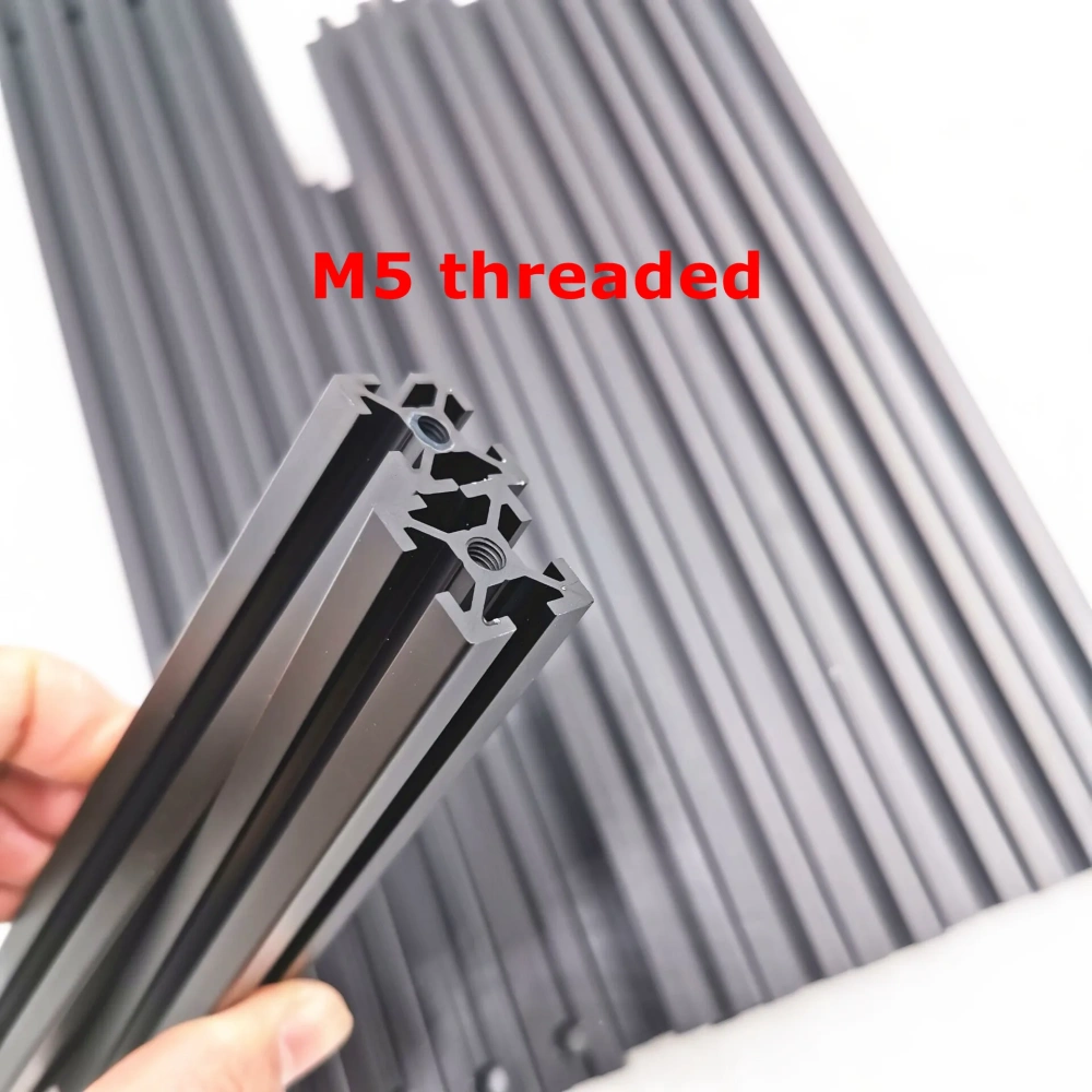 1Set PreTapped Annex K3 Printer Black  Anodized  Extrusion Frame  Misumi  Size  Extrusion For DIY Gasherbrum (K3) Printer