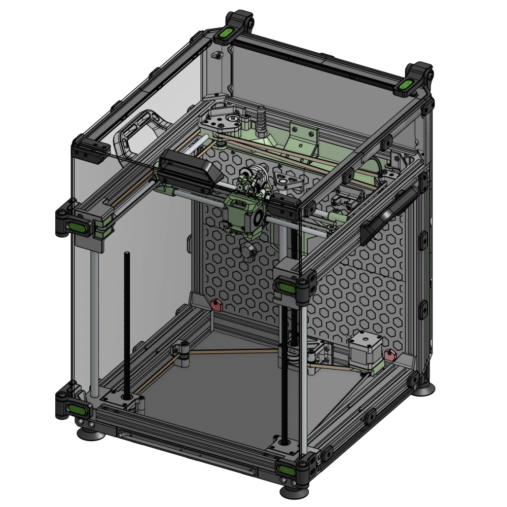 Funssor  Ender 3 NG V1.2 Convertion Corexy 3d Printer Upgrade Enclosure PC Kit with screw pack (Optional) 4MM thickness