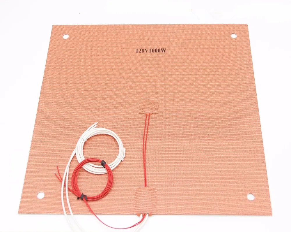 Funssor  120V/220V 1300W  Silicone Heater 508mm/20'' heated Silicone Heater Pad  for Creality CR-10 S5 3D printer fast heating