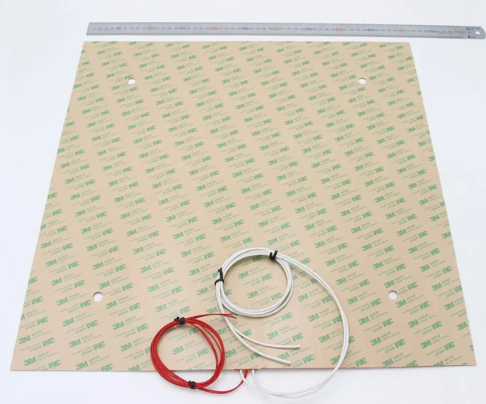 Funssor  120V/220V 1300W  Silicone Heater 508mm/20'' heated Silicone Heater Pad  for Creality CR-10 S5 3D printer fast heating