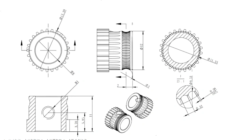 Funssor Orbiter2.0 v2 replacement harden steel dual drive gear kit For  Voron
