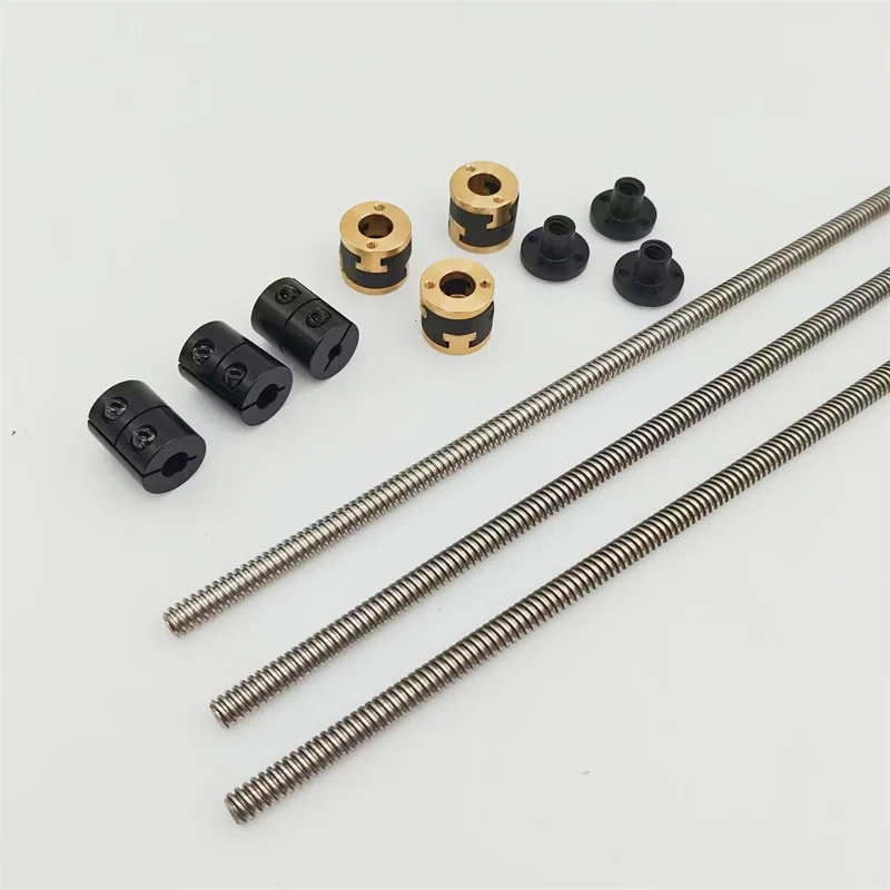 3PCS TR8*4 Metric Acme Lead Screws with Anti-Backlash Nut Block Spider Coupler for Rat Rig V-Core 3.1/V-core4 3D printer parts