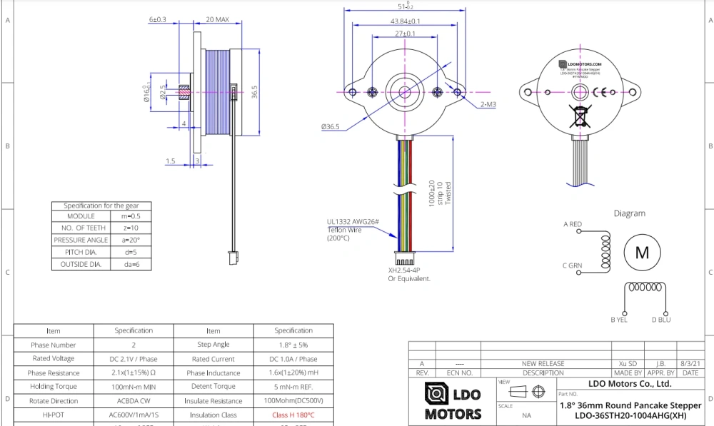 Stealthburner Voron 2.4 LDO  NEMA14 36mm pancake motor LDO-36STH20-1004AHG Voron 2.4 3d printer extruder