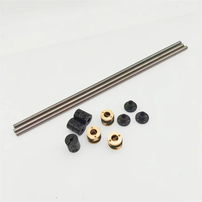 3PCS TR8*4 Metric Acme Lead Screws with Anti-Backlash Nut Block Spider Coupler for Rat Rig V-Core 3.1/V-core4 3D printer parts