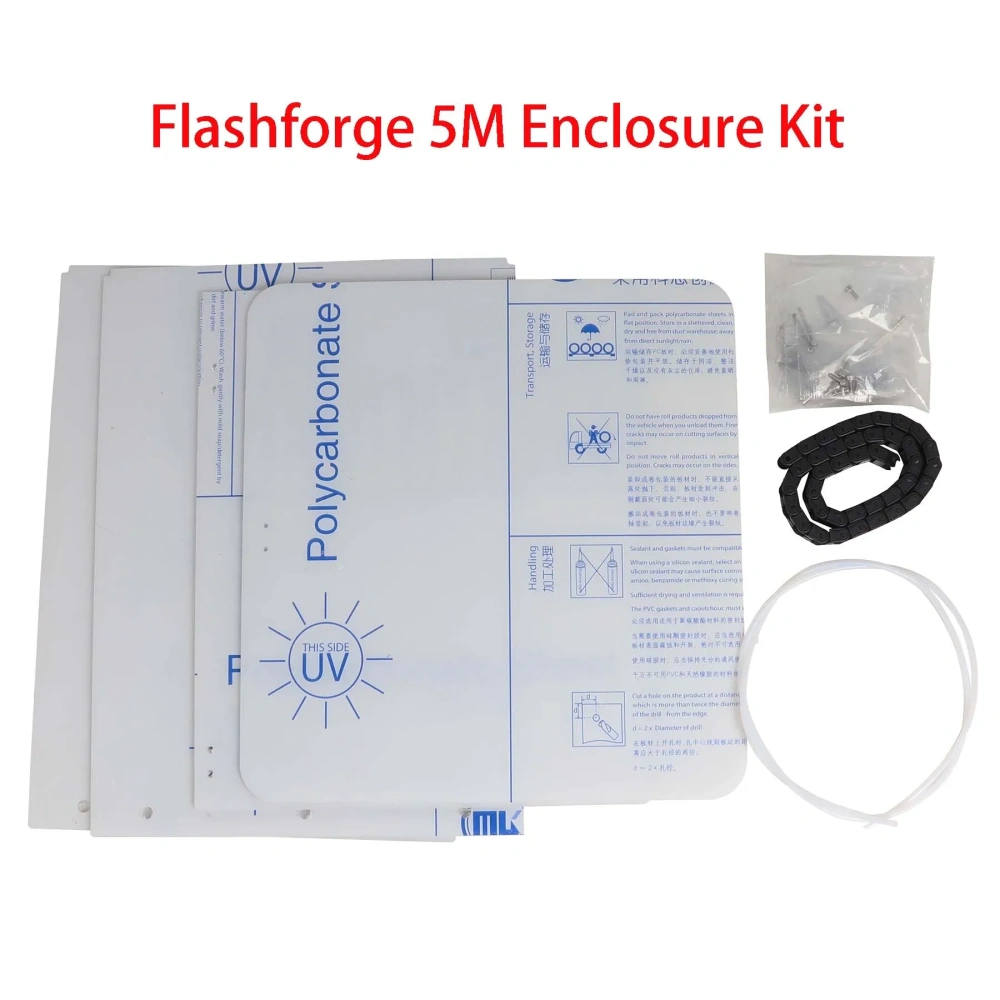 Flashforge Adventurer 5M AD5M 3D Printer DIY Enclosure Panel Kit With Printed  Parts Clear Polycarbonate PC Sheet 3mm