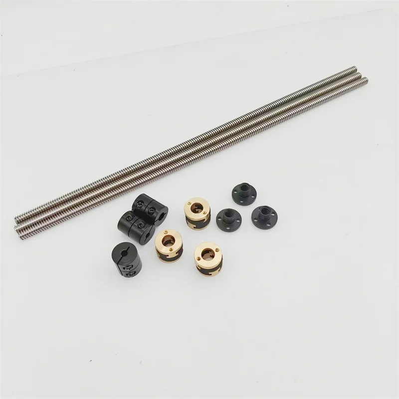 3PCS TR8*4 Metric Acme Lead Screws with Anti-Backlash Nut Block Spider Coupler for Rat Rig V-Core 3.1/V-core4 3D printer parts