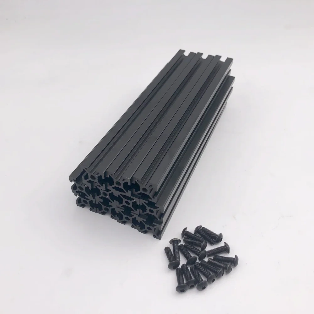 Funssor Rook MK2  Extrusion Frame Kit  Black Anodized Blind Joints Rook  EXTRUSIONS Pretapped and Drilled