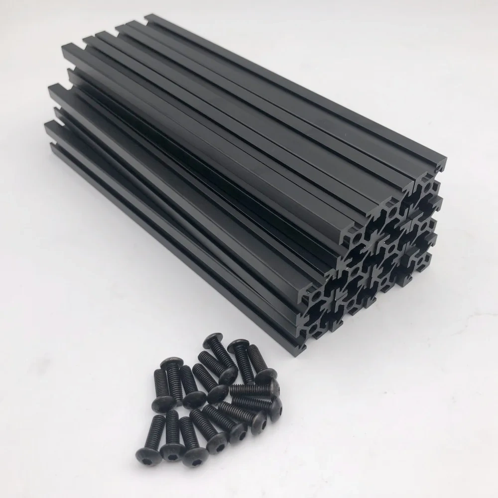 Funssor Rook MK2  Extrusion Frame Kit  Black Anodized Blind Joints Rook  EXTRUSIONS Pretapped and Drilled