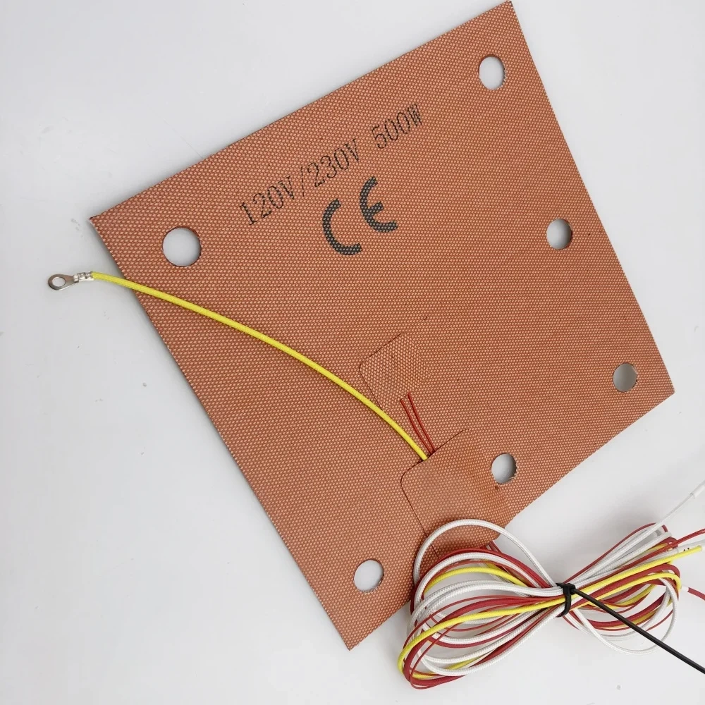 Funssor  1pcs E3NG_E3_K1_VZ235 Silicone Pad 120V/230V 500W Bed plate heater compatibilityEnder 3 NG, Creality Ender 3, K1, VZ235