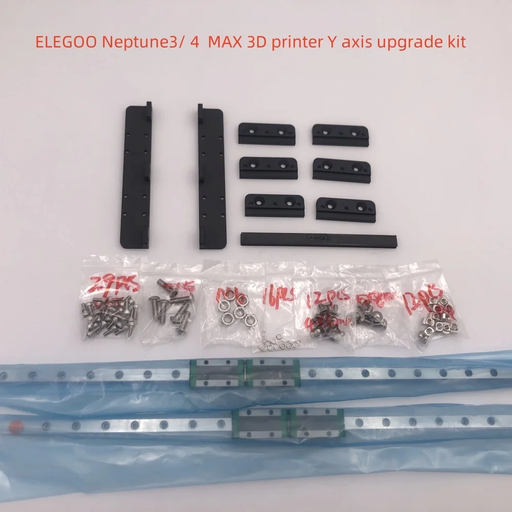 Funssor ELEGOO Neptune3/ 4  MAX 3D printer X/Y axis rail upgrade kit MGN9H Linear Guild Rail for  Neptune3/ 4  MAX