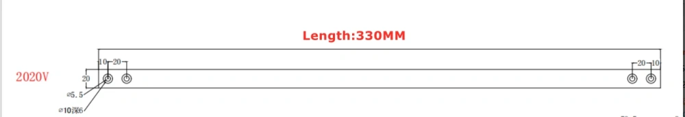 1PC elegoo neptune2s  3D Printer Top Rail 2020 V-slot European Standard Anodized Aluminum Profile Extrusion for elegoo neptune2s