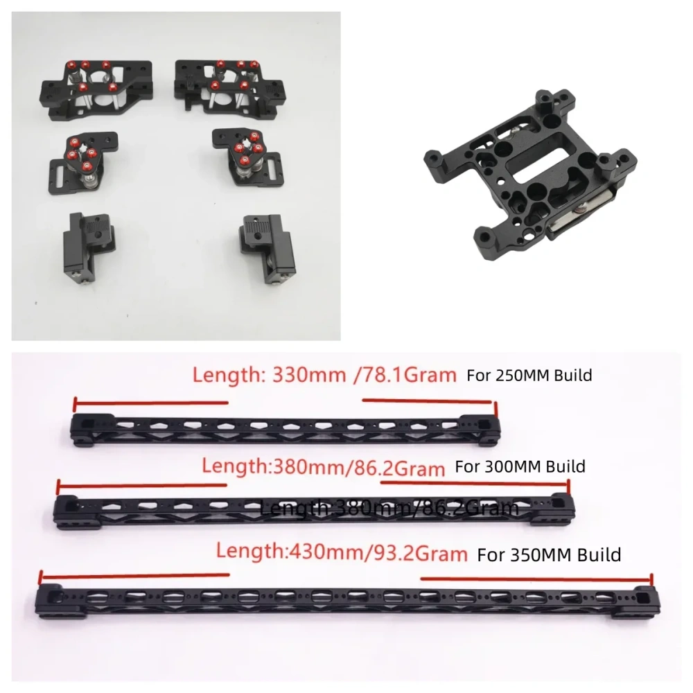 Funssor Voron2.4 Trident 3D printer parts aluminum alloy cnc 9mm belt conversion upgrade kit  with MGN12H X Carriage