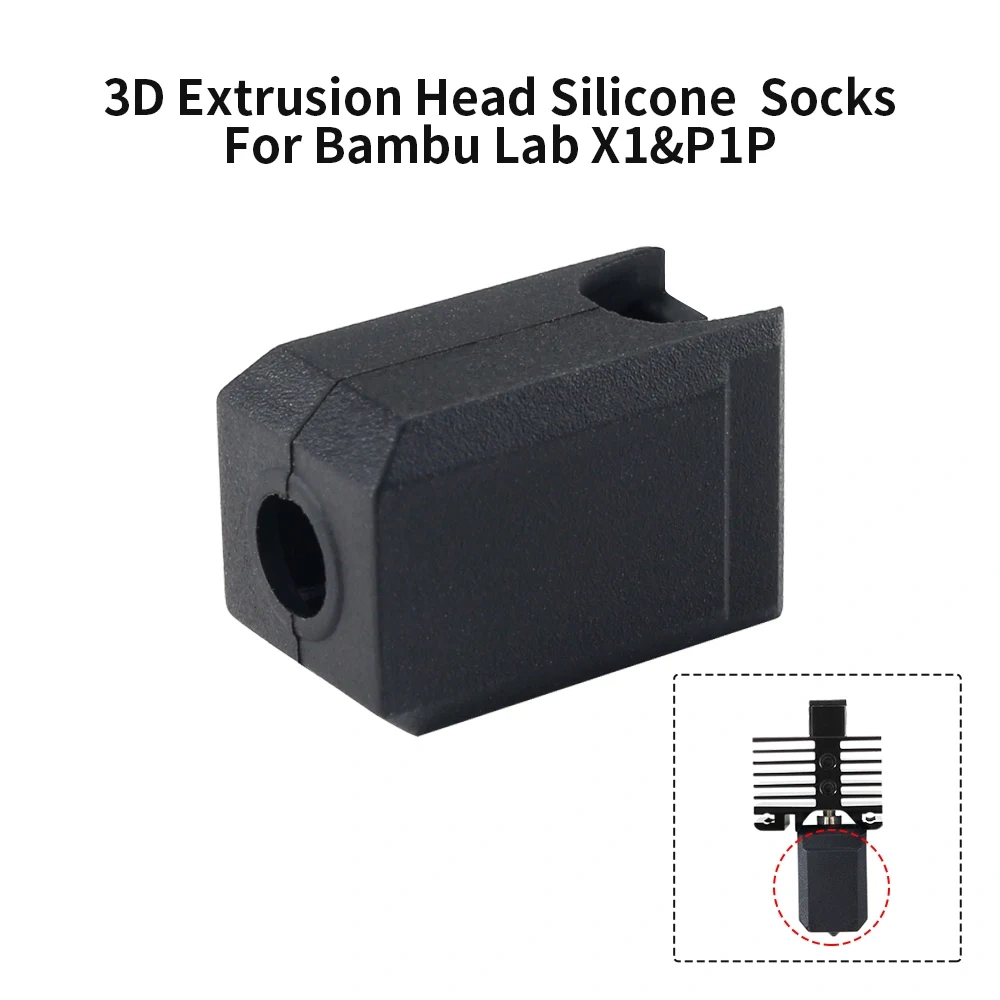 Funssor 3pcs bambulab high temperature silicone sock for Bambu Lab X1 P1P 3D printer hotend