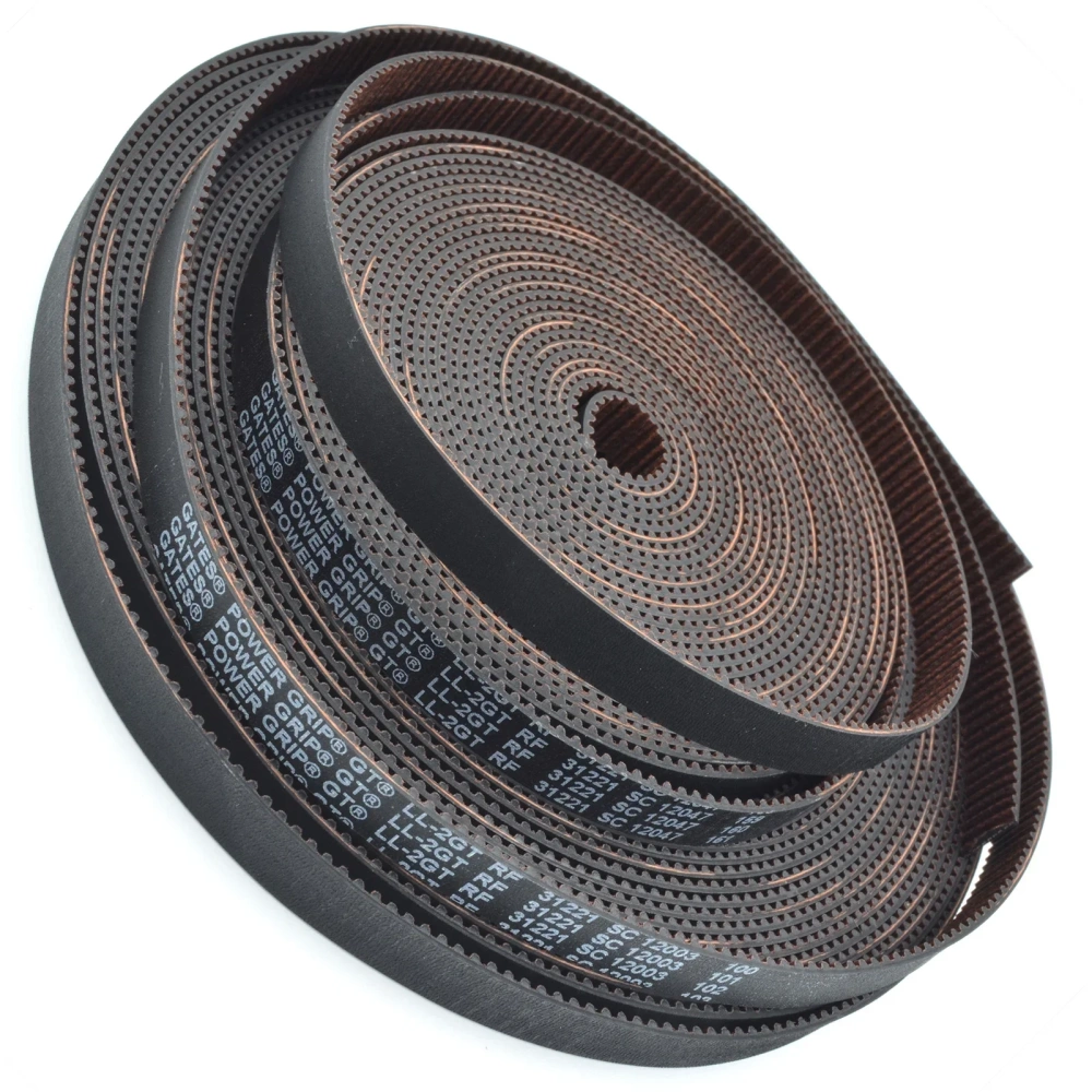 GATES GT LL-2GT RF  GT3 2MGT Open Synchronous Timing belt width 6/9mm Rubber Low dust low vibration VORON 3D printer
