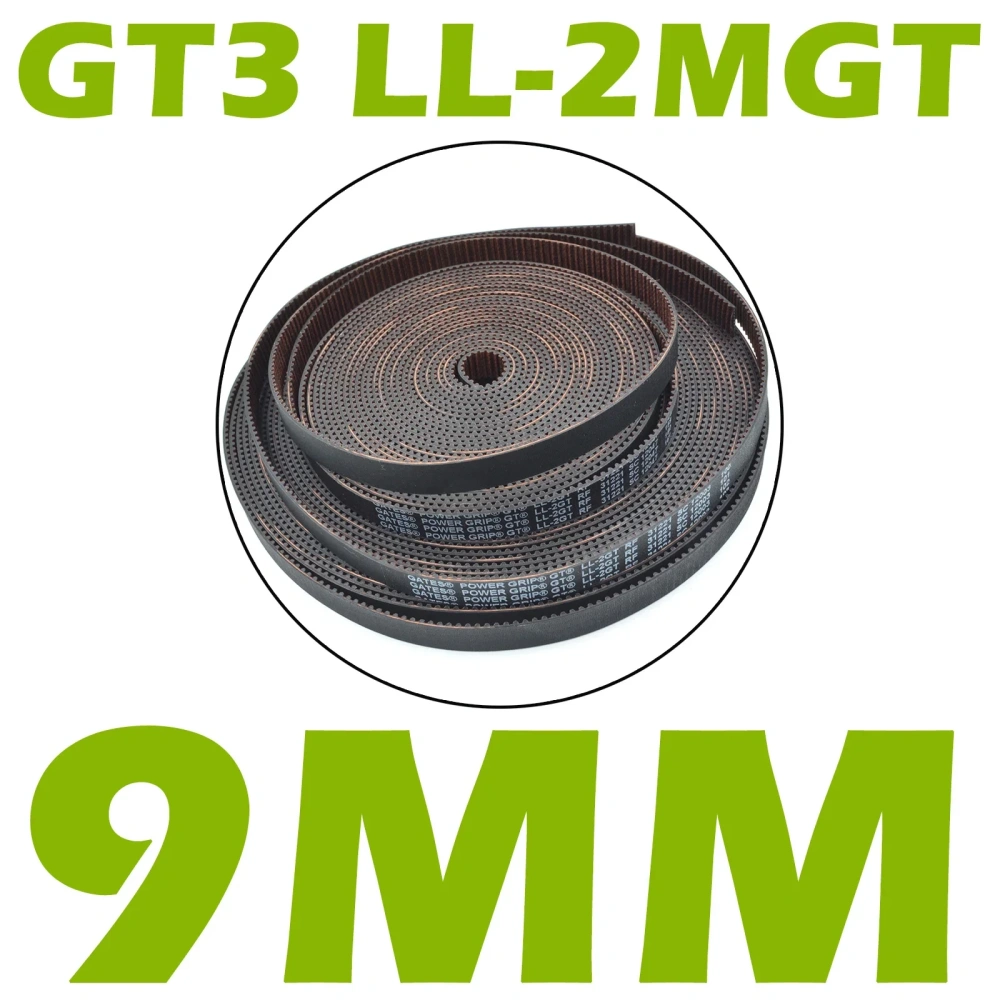 GATES GT LL-2GT RF  GT3 2MGT Open Synchronous Timing belt width 6/9mm Rubber Low dust low vibration VORON 3D printer