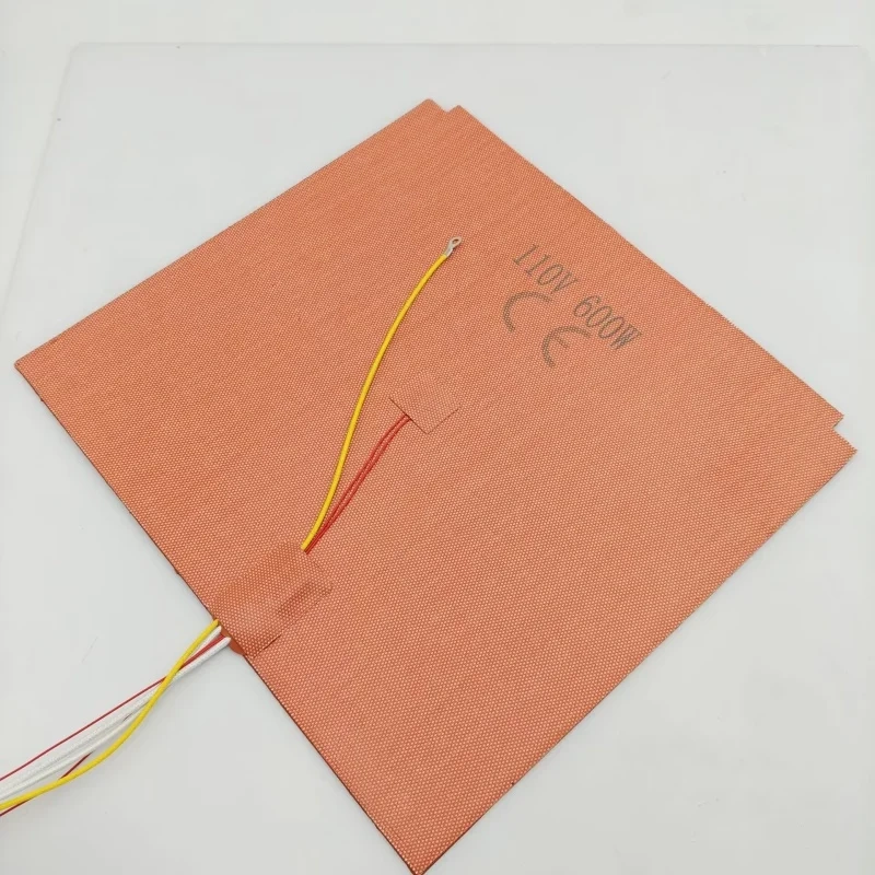V-core 4 3D printer  edge to edge full cover Silicone Heater Pad 110/220V silicone Heatbed with ground wire cable for Ratrig VC4