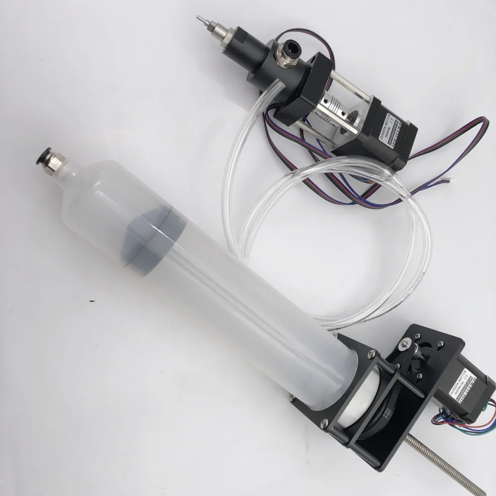 Funssor NEMA17 stepper motor driven ceramic clay paste extruder paste loaded syringe pump clay extrusion system